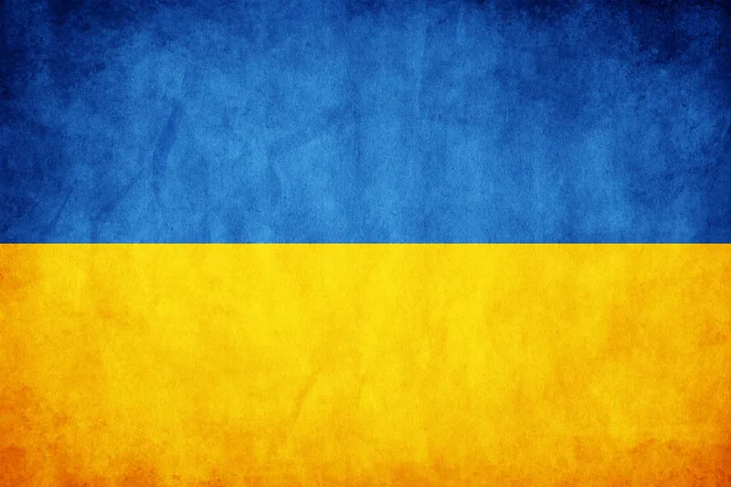 Blue and yellow Ukrainian flag